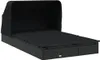 lettino 2 persone con tetto nero 213x118x97 in poly rattan Anteprima dell’immagine prodotto 3