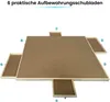 A puzzle board with multiple drawers, shown from a top-down perspective. Produktbild-Vorschau