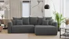 3-Sitzer Ecksofa ANTONIO BARI – 260x160x78cm, Ottomane Produktbild-Vorschau 5