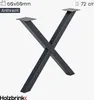 HOLZBRINK Tischkufen X-Form aus Vierkantprofilen 60x60 mm, Produktbild-Vorschau 4