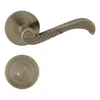 A door handle set with a round rosette, shown against a white background. Produktbild-Vorschau