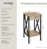 Odkládací stolek Dayton 35x35x70,5 cm - Průmyslové dřevo Náhled obrázku produktu 5