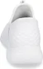 The back view of a white Skechers sneaker on a white background. Produktbild-Vorschau