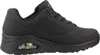 A side view of a black Skechers Uno Golden Heart sneaker against a white background. Voir les images du produit