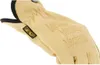 A close-up shot of a tan leather work glove. Produktbild-Vorschau