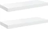 vidaXL Étagères flottantes 2 pcs. Blanc brillant Voir les images du produit 1