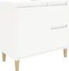 Badschrank Weiß 65x33x60 cm Holzwerkstoff Produktbild-Vorschau 1