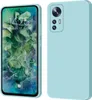 A product image showing a phone case for a Xiaomi 12 / 12X in light blue, displayed from the front and back. Produktbild-Vorschau