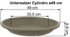 MePla - Set - Pflanzkübel Cylindro ø 50 + Untersetzer ø 49 Produktbild-Vorschau 3