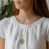 MATERIA Lebensblume Kette Gold Anhänger Mandala 925er Produktbild-Vorschau 3