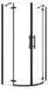 Duschspa 90x90x195cm Schwarz Runddusche Duschkabine Produktbild-Vorschau 1