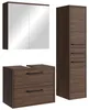 Waschbeckenunterschrank Set Florence 60 x 35 cm – Walnuss Produktbild-Vorschau 1
