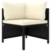 Divano angolare modulare con cuscini in poly rattan nero Anteprima dell’immagine prodotto 9