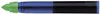 A close-up, isolated shot of a green and blue rollerball pen cartridge. Anteprima dell’immagine prodotto