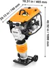 Costipatore vibrante VEVOR 6,5 CV, costipatore con motore Anteprima dell’immagine prodotto 8