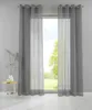 2er Set Ösengardinen HxB 245x140 cm Dunkelgrau Transparent Produktbild-Vorschau 1