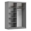 Armoire à portes coulissantes Armoire 150 cm gris/gris avec Voir les images du produit 9