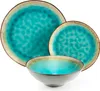 Excelsa Geschirrset 12-Teiliges Maldive Porzellan Blau Produktbild-Vorschau 1