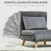 Fauteuil-lit HOMCOM, fauteuil pliant avec fonction lit, Voir les images du produit 5
