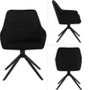 A collage of three images showing a black armchair from different angles. Produktbild-Vorschau