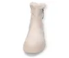A single beige boot with a faux fur trim and a thick sole is shown from the front against a white background. Produktbild-Vorschau