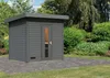 Karibu Saunahaus Außensauna Gartensauna Hytti 3 terragrau Produktbild-Vorschau 2