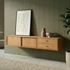 Lowboard SIMONA 175 cm hängend aus Massivholz, Eiche Finish Produktbild-Vorschau 2