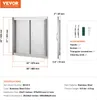 Grilldeur, 660 x 609 mm, Dubbele buitendeur voor de keuken, Productafbeelding-voorbeeld 7