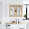 vidaXL Küchen-Hängeschrank mit Glastür Kalmar Artisan-Eiche Produktbild-Vorschau 2