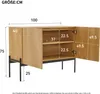 MODFU Sideboard Buffet Schrank mit 2 Türen, Kommode Produktbild-Vorschau 7
