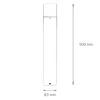 Hliníkové světlo E27 IP44 50 cm vysoké černé bílé hranaté Náhled obrázku produktu 7