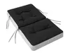 A black and gray cushion for a swing or bench, shown against a white background. Podgląd zdjęcia produktu
