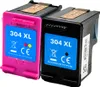 Two ink cartridges, one pink and one black, are shown side-by-side against a white background. Produktbild-Vorschau