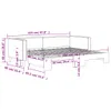 vidaXL Divano letto estraibile Grigio chiaro 80x200 cm Anteprima dell’immagine prodotto 8