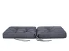 Two dark gray cushions are placed side-by-side on a white background. Náhled obrázku produktu
