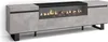 A modern TV stand with a built-in electric fireplace, presented against a white background. Produktbild-Vorschau