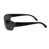Coole schmale Sonnenbrille Herren Schwarz Matt Wrap Around Produktbild-Vorschau 3