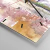 Wanduhr - Quadrat - Glasuhr - Aquarell Savanne Bäume - Produktbild-Vorschau 5