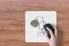 MuchoWow® Mauspad Mousepad Minimalismus - Gesicht - Schwarz Produktbild-Vorschau 3