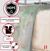 Close-up of a camouflage-patterned fabric, likely a tarp or cover, with informational graphics on the left. Produktbild-Vorschau