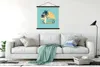 MuchoWow® Textilposter Auto - Sonne - Surfbrett - Zeichnung Produktbild-Vorschau 2