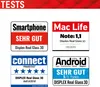 Collage of product review badges from different publications. Produktbild-Vorschau