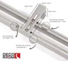 2-lauf Gardinenschiene Innenlauf Loft Edelstahl-optik 4 – Produktbild-Vorschau 2