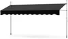 A black awning is shown against a white background.