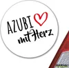 Huuraa Aufkleber Azubi mit Herz 10cm rund Sticker Produktbild-Vorschau 2