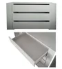 A two-part image showing a gray dresser with three drawers, and a close-up of one of the open drawers. Produktbild-Vorschau