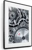 A framed picture of clockwork gears is shown in a studio setting. Produktbild-Vorschau