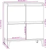 vidaXL Credenza bianca 60x35x70 cm Materiale a base di Anteprima dell’immagine prodotto 7