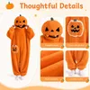 Halloween pompoen pyjama – Pluizen jumpsuit met capuchon Productafbeelding-voorbeeld 2