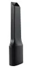 A black vacuum cleaner crevice tool is shown against a white background. Produktbild-Vorschau